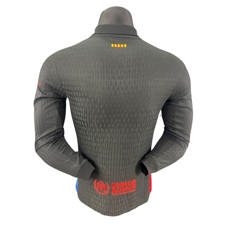 BARCELONA x TRAVIS SCOTT CACTUS JACK NEGRA 2025 EDICIÓN LIMITADA VERSION JUGADOR (MANGA LARGA) 3