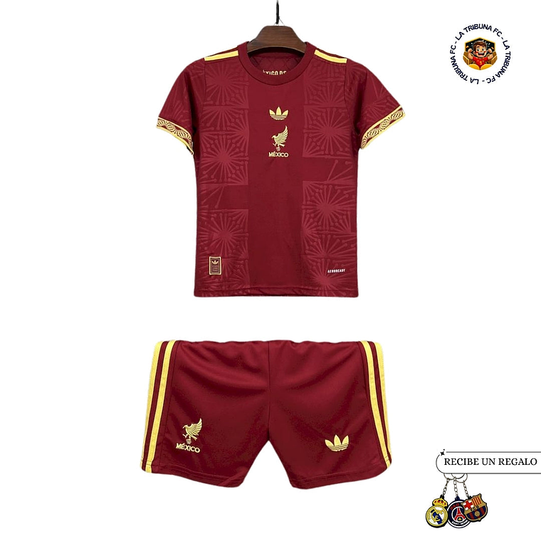 MÉXICO EDICIÓN ESPECIAL DORADO ROJO 25/26 CONJUNTO INFANTIL 1