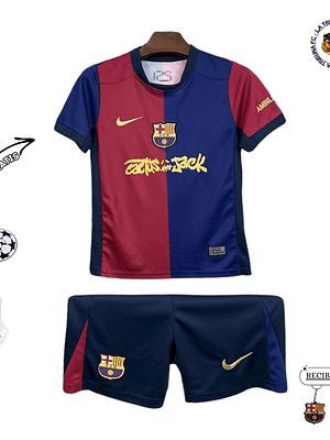 BARCELONA x TRAVIS SCOTT CACTUS JACK 2025 EDICIÓN LIMITADA CONJUNTO INFANTIL