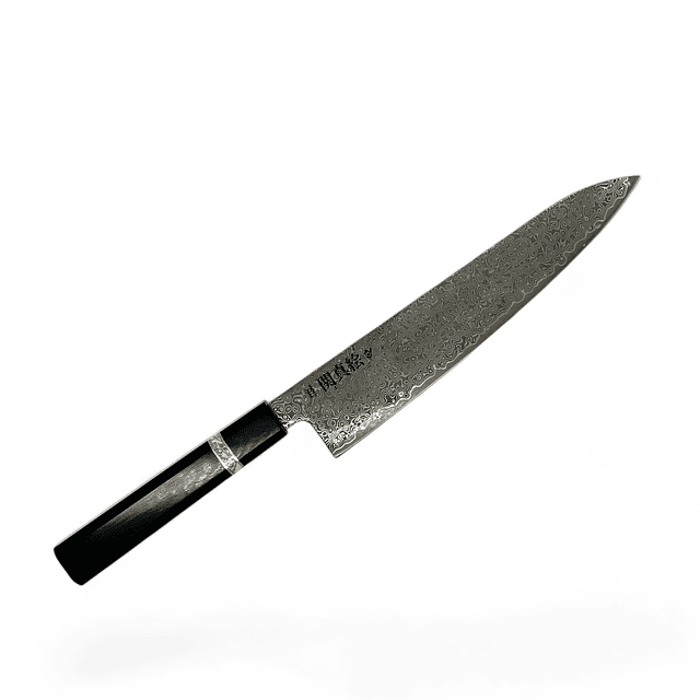 Gyuto Damascus Ebony Handle