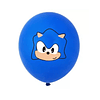 10 Globos Sonic Diseños Surtidos