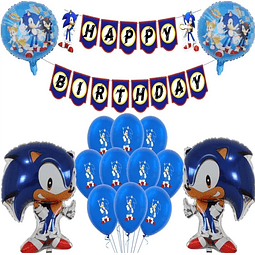 8 Globos metalizado Sonic