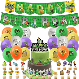 Set Cumpleaños Plantas vs Zombies 2