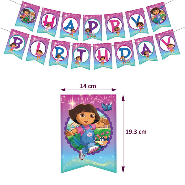 Pack Cumpleaños Dora La Exploradora