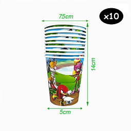 Set 10 Vasos Sonic