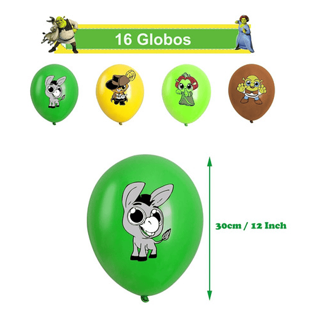 Pack Cumpleaños Shrek/ Fiona/burro