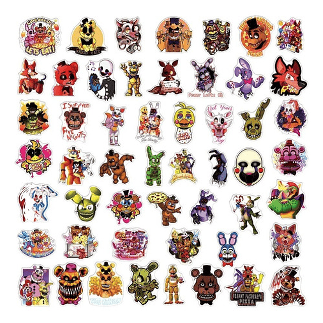 50 Stickers Fnaf Decoracion Sorpresas