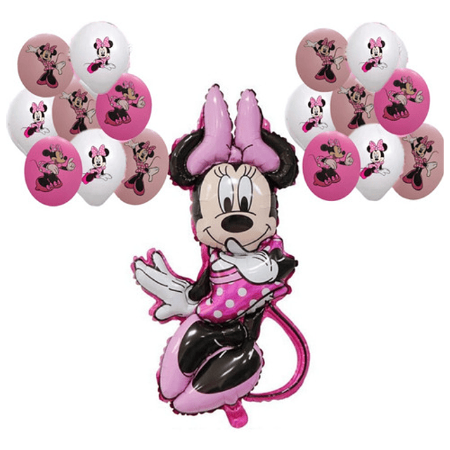 Pack Globos Cumpleaños Minnie+Numero