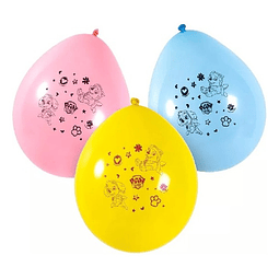 12 Globos Skye Argos Paw Patrol