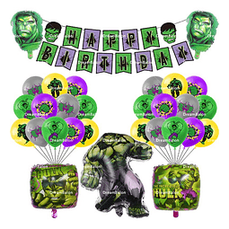 Pack Decoración Cumpleaños Hulk
