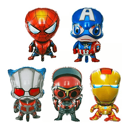 Set 5 Metalizados Superheroes Avengers