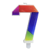 Una Vela Número Multicolor  Del 0 Al 9