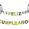 Banderín Guirnalda Decoración Cumpleaños Futbol + Globos