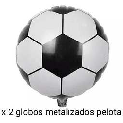Globi® Pack Globos Cotillon Futbol X10 Personas+topper Torta