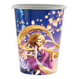 10 Vasos Cotillón Rapunzel
