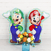 Set 8 Globos Metalizado Mario Y Luigi