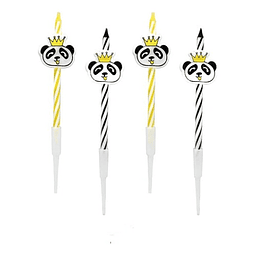 Set 4 Velas Oso Panda