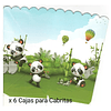 Set Globos Cotillon Oso Panda X10 + Mantel Y Piñata