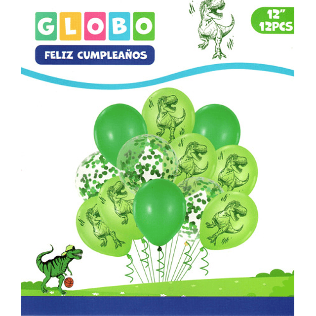 Globos Látex Dinosaurios Decoración Cumpleaños