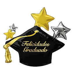 1 Globo Metalizado Gorro Graduado