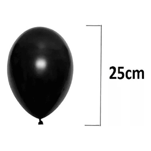 Pack 50 Globos Látex Negro