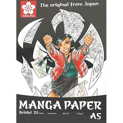 Block Sakura - Manga Bristol 250gr. 20 hjs A5 14.8x21cm.