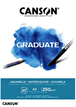 Block Acuarela Graduate - A5 (14,8 x 21 cm) - 20hjs - 250gr