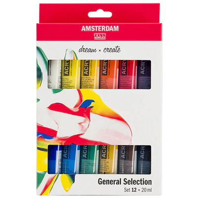 Amsterdam - Acrilicos 12 Colores - Series General - 20ml