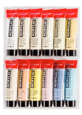 Acrílicos Amsterdam - Set 12 Colores Pasteles - 20ml