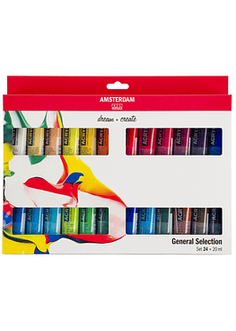 Acrílicos Amsterdam - Set 24 Colores - 20ml