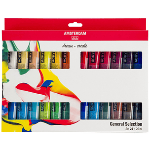 Acrílicos Amsterdam - Set 24 Colores - 20ml