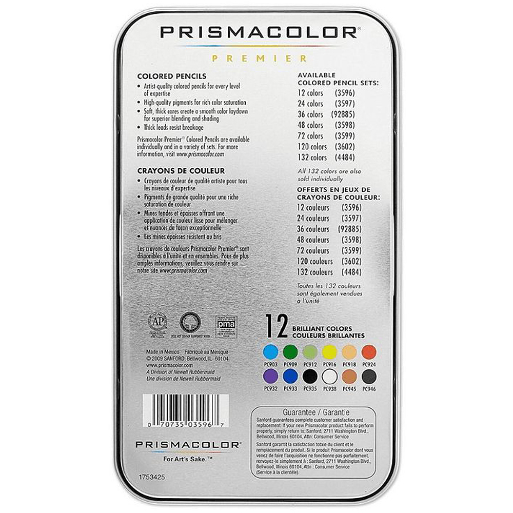 Lapices Prismacolor Premier de 12 Colores