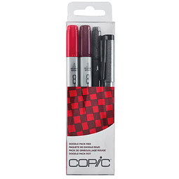 Set Copic Ciao - 4 Lápices Doodle Colores Rojos
