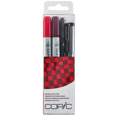 Copic Ciao - 4 Lápices Doodle Colores Rojos