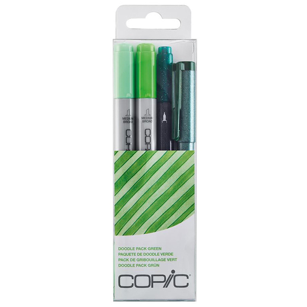 Set Copic Ciao - 4 Lápices Doodle Colores Verdes