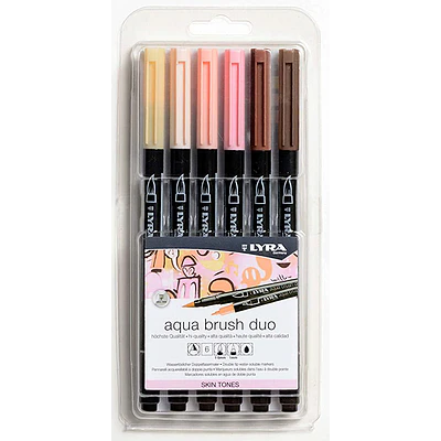 Lyra - Marcadores Aqua Brush Duo 6 colores piel