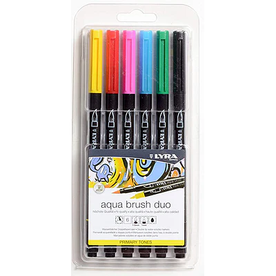Lyra - Lapices Punta Pincel - Aqua Brush Duo 6 colores primarios