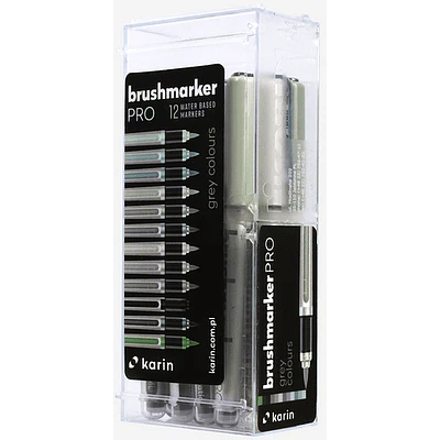 Karin BrushMarkerPro 12 Grey Colours Set