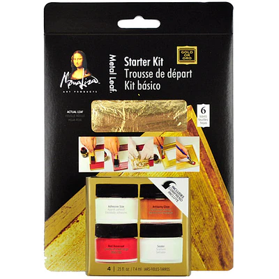 6 Hojas Metálicas Pan de Oro + Starter Kit - Speedball