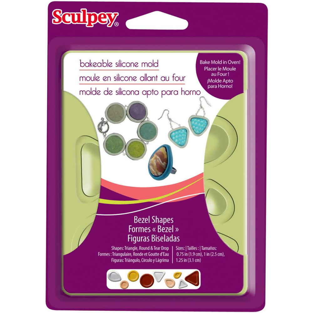 Sculpey Molde de Silicona Horneable - Figuras con Bisel 