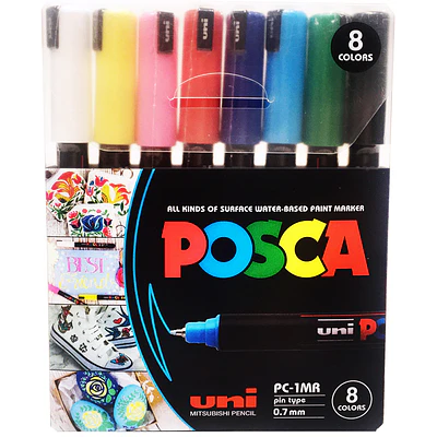 Posca - Marcadores Posca 1MR - 8 Colores Básicos