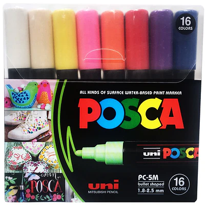 Posca - Marcadores Posca 5M - 16 Colores Básico