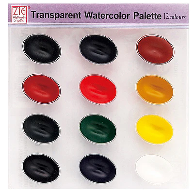 Kuretake - Acuarela Basic - 12 Colores Basicos