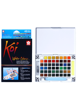 Acuarela SAKURA KOI - 48 Colores - Con Pincel De Agua