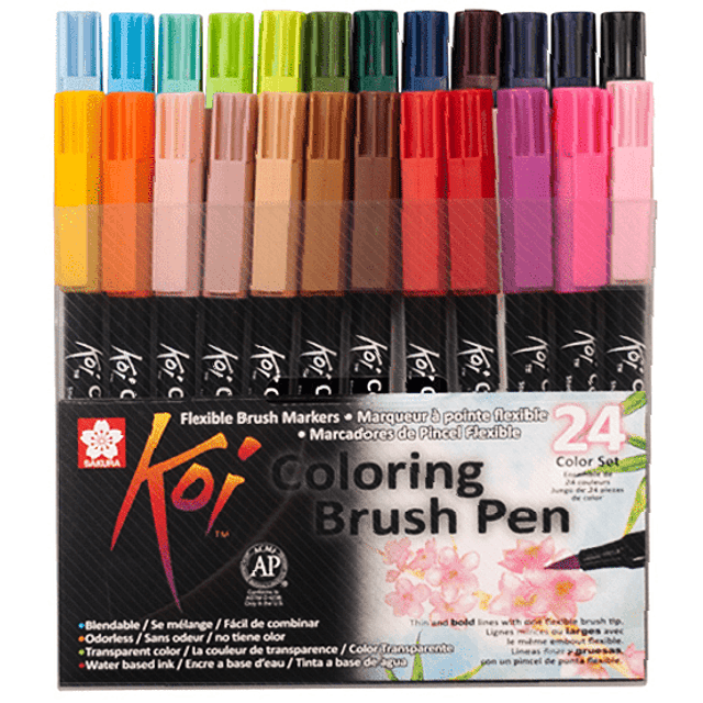 Set Sakura Koi - 24 Marcadores Brush Pens.