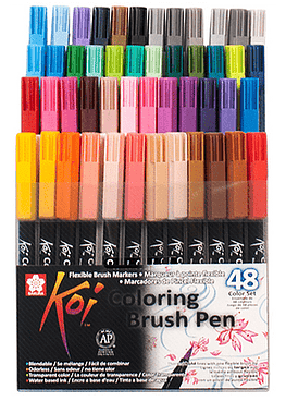 Set Sakura Koi - 48 Marcadores Brush Pens.