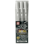 Set Sakura Gelly Roll - 3 Lápices Tinta Gel blanco.