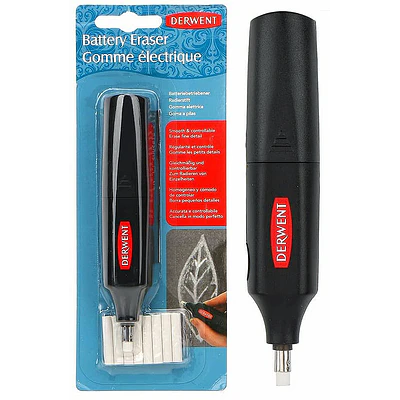 Derwent - Goma de Borrar Eléctrica a Pilas ( Incluye repuestos )