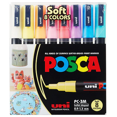 Posca - Marcadores Posca 3M - 8 Colores Pasteles
