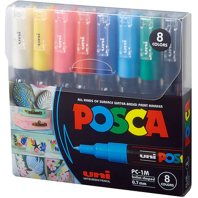 Posca - Marcadores Posca 1M - 8 Colores Básicos